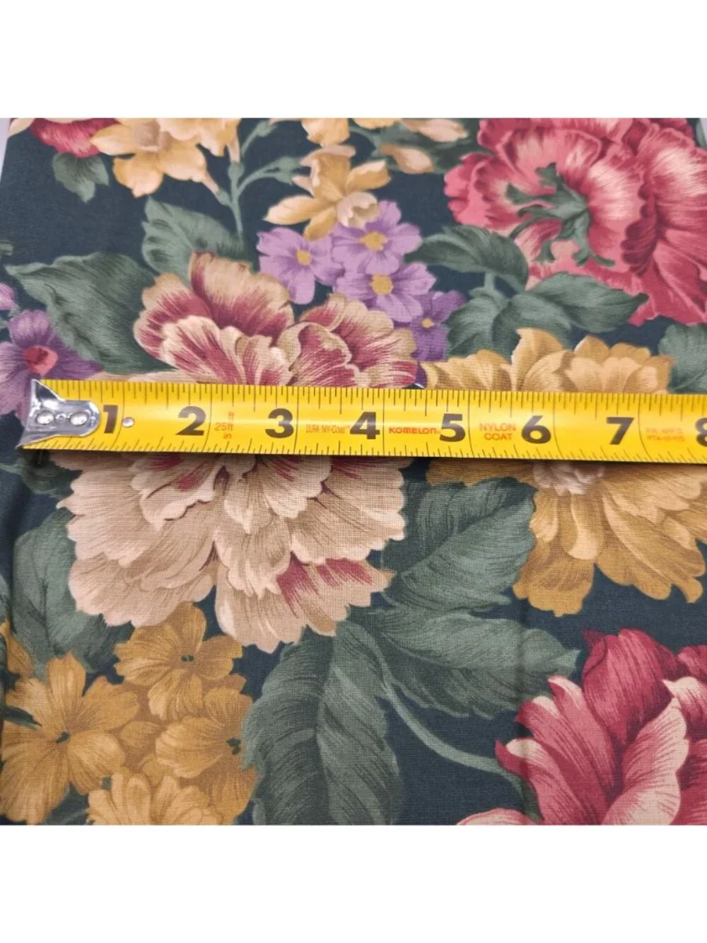 Cranston Home Fashions Floral Cotton Fabric Quilting Sewing Green 1.75 Yards